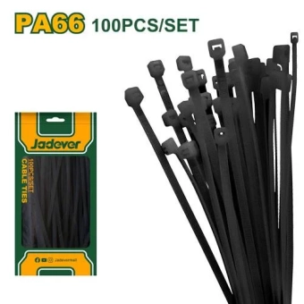 JDTEB540076, Jadever, Стяжки черные 400мм, 100шт
