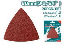 TAC78080201 - "ТОТАL" Набор дельташлифовальных листов 20шт, P40,P60,P80,P120.