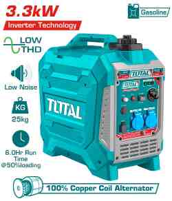 TP535006 - "ТОТАL" Бензиновый инверторный генератор SUPER TOTAL220-240В, 50 Гц, 3,2кВт.