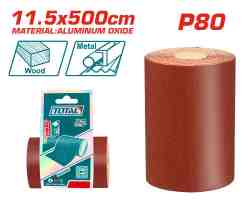 TAC08065 - "ТОТАL" Шлифовальная наждачная бумага 11.5x500см, P80 (рулон)