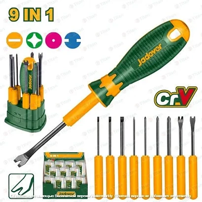 JDSS1B10, Jadever, Набор сменных отверток из 10 шт.