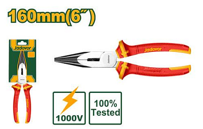 JDPL2936, Jadever, Диэлектрические комбинированные тонкогубцы 160мм, 1000В