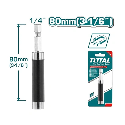 TAC463801 - "ТОТАL" Держатель для бит с магнитом 80мм.