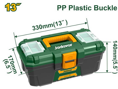 JDTB1313, Jadever, 13-дюймовый пластиковый ящик для инструментов