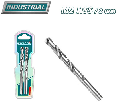 TAC1200302 - "ТОТАL" Сверло по металлу М2, HHS, 130°, 3мм.