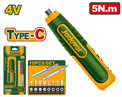 JDCV4435, Jadever, Отвёртка аккумуляторная 4V, Type-C заряд.