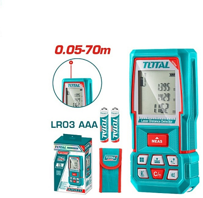 TMT57026 - "ТОТАL" Дальномер лазерный 70м, точность ±2.0mm.