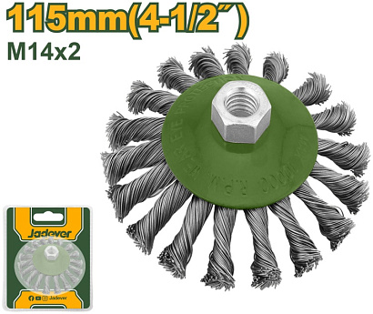 JDCE7402, Jadever, Проволочная щетка-чашка 115mm