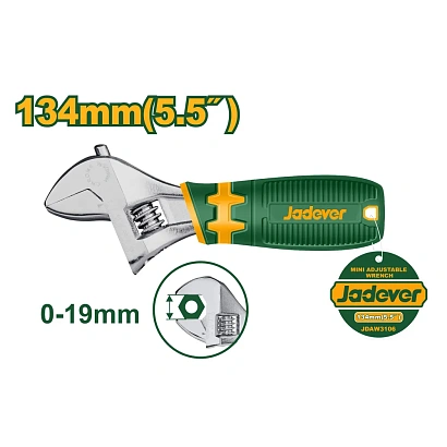 JDAW3106, Jadever, Разводной мини-ключ 134мм