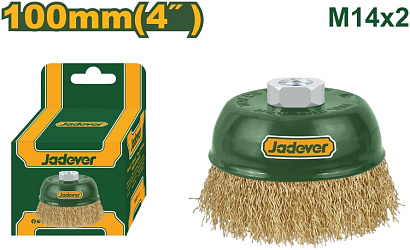 JDCE1402, Jadever, Чашечная щетка мягкая 100мм, М14х2