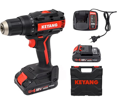 Бесщеточный аккумуляторный шуруповерт KEYANG DD18BL-W (Set)