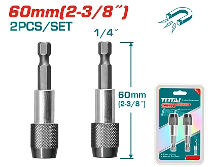 TAC462601 - "ТОТАL" Магнитные адаптеры для бит 60мм, 2шт.