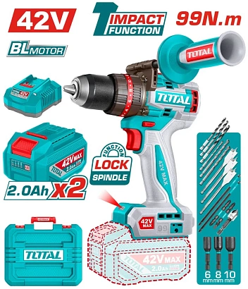 TIDLI429982 - "ТОТАL" Аккумуляторный ударный 42V, 99N.m