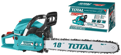 TG5451811 - "ТОТАL"  Цепная бензопила объем: 46куб. номинал. мощность: 1.8кВт.
