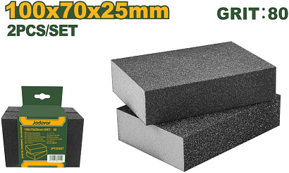 JDUK2501, Jadever, Абразивный шлифовальный блок 100*70*25 мм Зернистость: 80 Подходит для металла и 