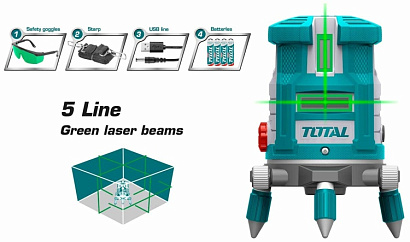 TLL305205 - "ТОТАL" Нивелир лазерный Рабочий диапазон: 0 ~ 30 м
