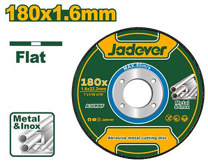 JDAC1371, Jadever, Абразивный отрезной диск по металлу 180*1,6mm
