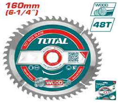 TAC231312 - "ТОТАL" Диск пильный по деревудиаметр 160мм, 48Т