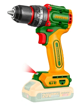 JDCDP7281, Jadever, Дрель аккумуляторная ударная бесщёточная 72N.m, 20V.